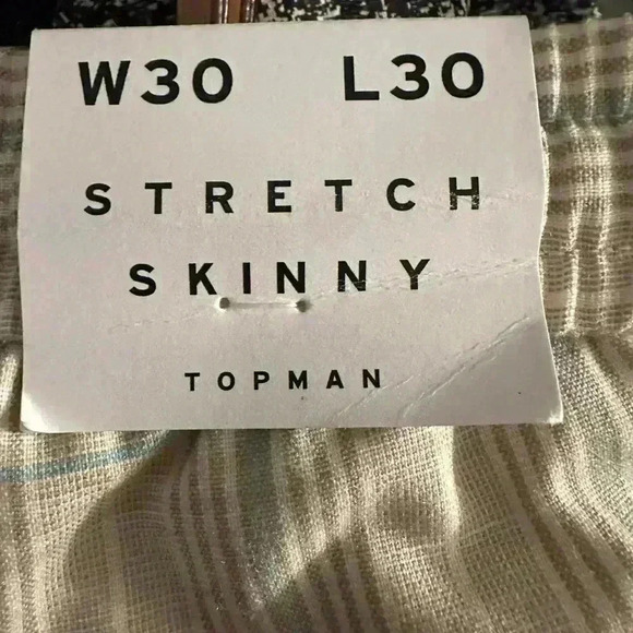 Topman strech straight legged pants Sz 30 NWT - Picture 3 of 5